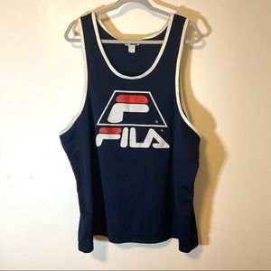 Vintage FILA Jersey Tank Top Navy Men’s Size XXL Made In USA